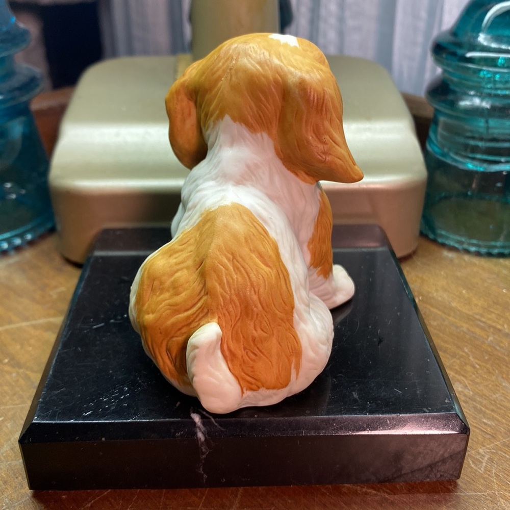 2 Vintage Homco Spaniel Dog Puppy Figurines Ruff and Tuff #1407 Home Interiors - Picture 9 of 12